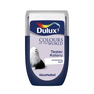 Tester koloru Dulux „wrzosowy świt“: Odcień koloru w praktycznym rozmiarze testowym do farb ściennych.