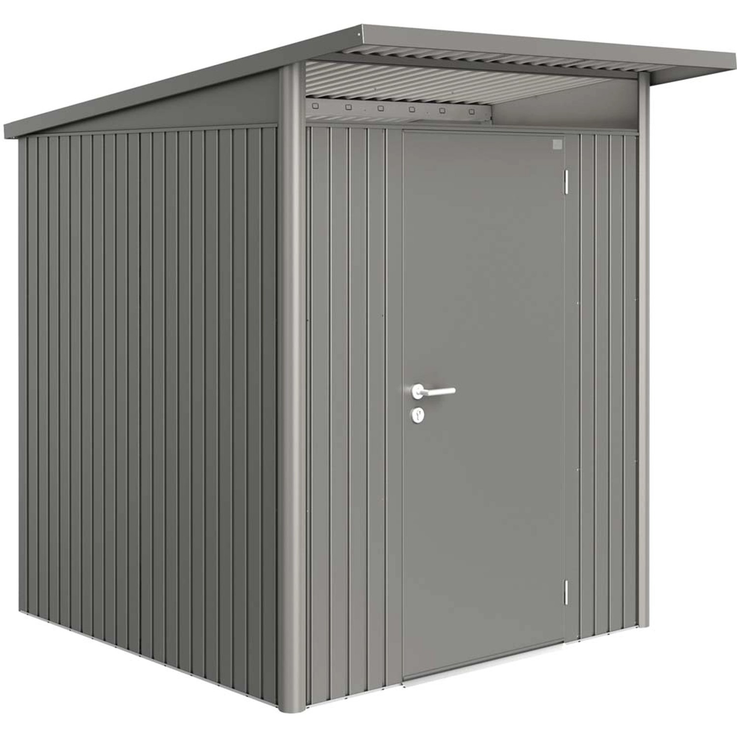 Biohort Domek ogrodowy szary kwarc drzwi pojedyncze - 180 x 220 cm