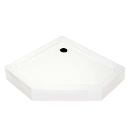 Brodzik pięciokątny Glasgow biały 90 cm x 90 cm x 15 cm