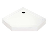 Brodzik pięciokątny Glasgow biały 90 cm x 90 cm x 15 cm