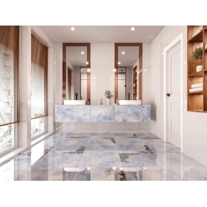 Gres szkliwiony polerowany Lagoa  60 x 120 cm