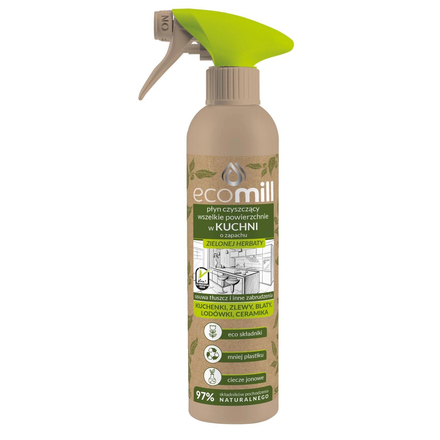 Płyn do czyszczenia kuchnii Ecomill zielona herbata 500 ml