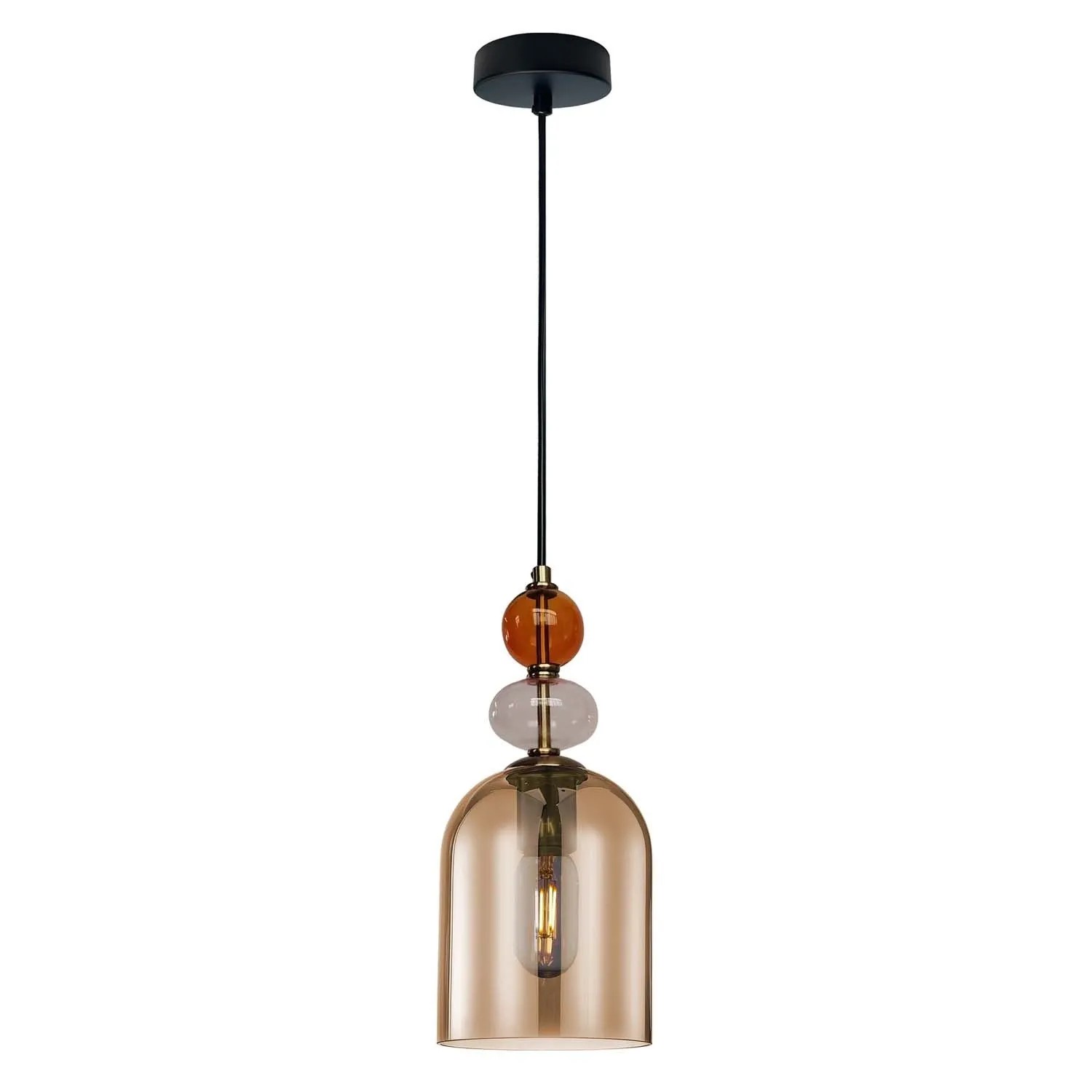 Light Prestige Lampa wisząca TROPEA 1xE27 max. 15W 13cm bursztyn