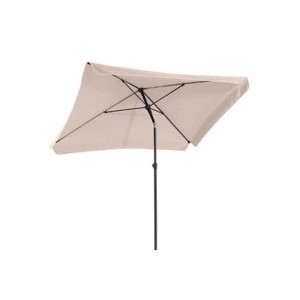 t.b.t. parasol wiszący z prostokątnym, beżowym kloszem.