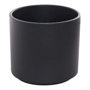 Czarna, cylindryczna osłonka na doniczkę (Osłonki) marki t.b.t.