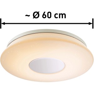 Lampa sufitowa LED Silano, 60 cm, z efektem gwieździstego nieba. Ściemnialna i regulowana temperatura barw.