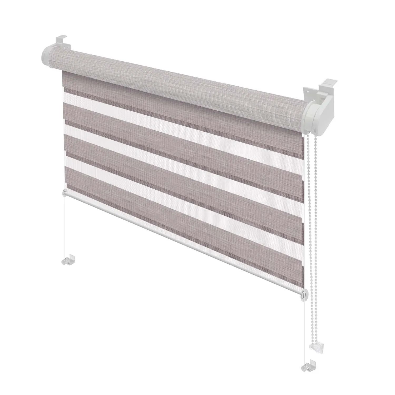 Mini roleta ZEBRA SILVALIN Dzień/Noc mocca 46 x 150 cm