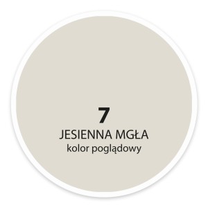 Próbka koloru Jesienna Mgła 7 do farb ściennych. Odcień koloru do wglądu.