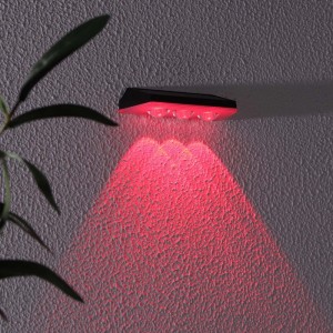 4iQ Zestaw solarnych lamp ściennych ŚWIETLIK 0,6W WW+RGB 15lm IP44, 4 szt