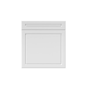 Białe drzwiczki do szafki kuchennej t.b.t. z ramą.