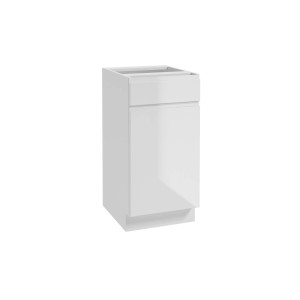 Biała szafka dolna z zestawu mebli kuchennych t.b.t.