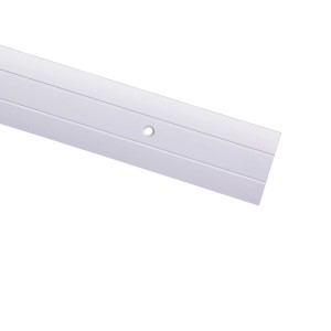 Srebrny profil wyrównujący podłogę z aluminium, 1,6x38x900 mm.