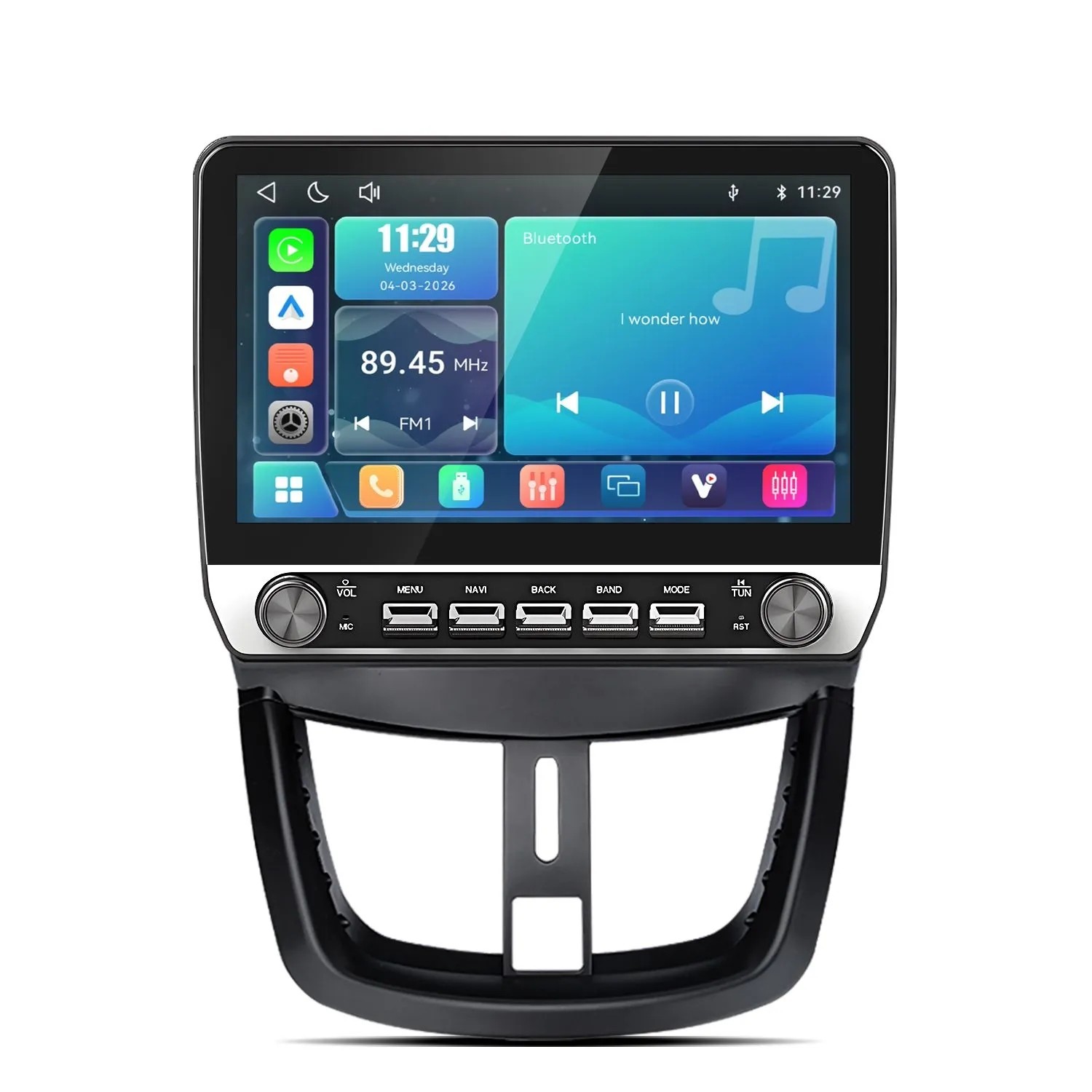 Junsun Radio Samochodowe Do Peugeot 207 2006-2015 Linux Mit Tasten + Drehknopf