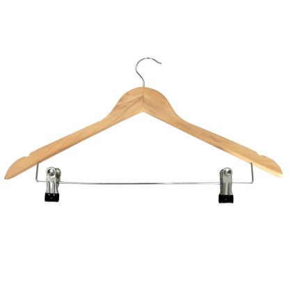 Wieszak uniwersalny drewniany z klamrami