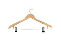 Wieszak uniwersalny drewniany z klamrami