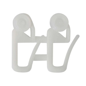 Gardinia kółka rolkowe, 6 szt., białe, do karniszy z szyną.