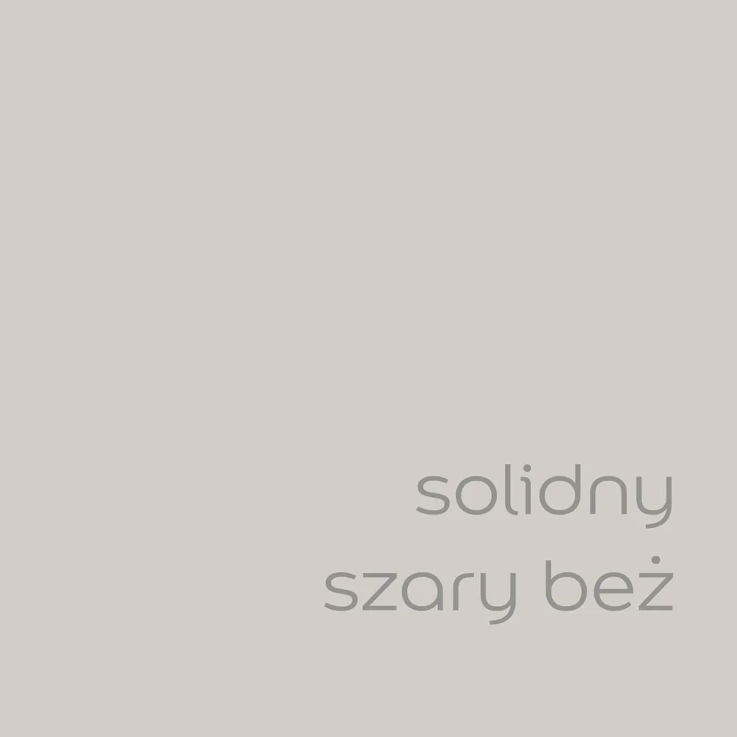 Próbka koloru farby do ścian t.b.t. w odcieniu solidny szaro-beżowy.