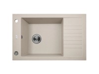 Laveo Zlewozmywak PIONIER 1-kom. z ociekaczem beżowy - 78 x 50 cm