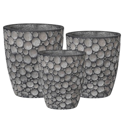 Donice Vannes szare komplet 3 szt.