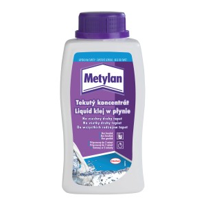 Butelka Metylan płynny klej do tapet koncentrat 500g.