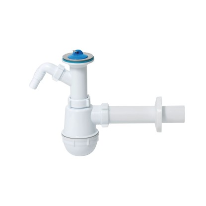 Tycner Syfon zlewozmywakowy butelkowy z wyjściem na pralkę/zmywarkę, 70 mm