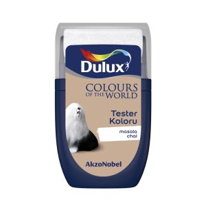 Tester koloru Dulux Masala Chai, farba do ścian. Kolorowe farby do ścian.
