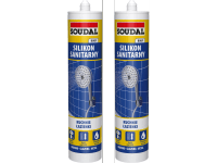 Soudal Silikon Sanitarny Biały DUO-PACK 560 ml Soudal Silikon Sanitarny Biały DUO-PACK 560 ml