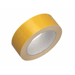 Żółta taśma dwustronna LUX, 25 m x 38 mm, do montażu podłóg.