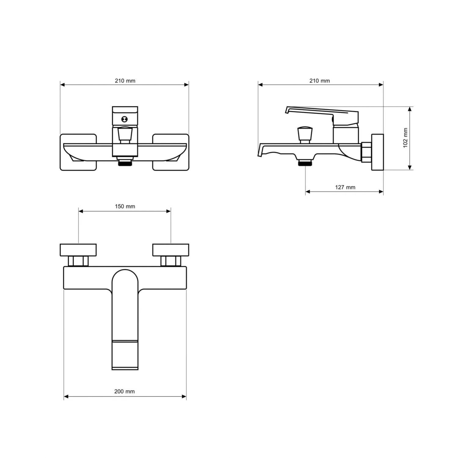 Granitan Bateria wannowa Bali czarna_8