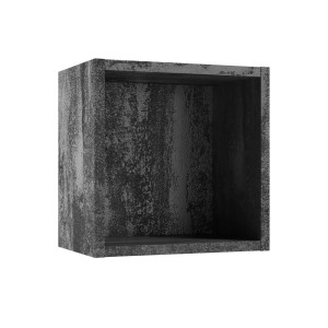 Kwadratowa półka ścienna w ciemnym betonie do nowoczesnej aranżacji ścian.