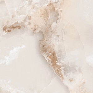 Beżowa płytka podłogowa z efektem marmuru, idealna do stylowych wnętrz.