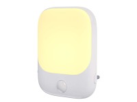 Eko-Light Lampka wtykowa Pati czuj. zmierzchu+PIR 0,6W 2700K 15lm biała