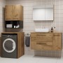 Defra Szafka Metro pod umywalkę 80 cm 2 szuflady dąb złoty_4