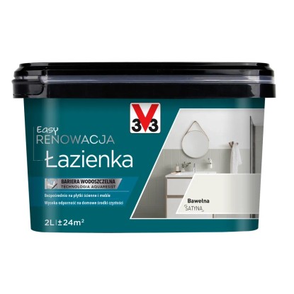 Farba V33 Easy Renowacja Łazienka bawełna 2l