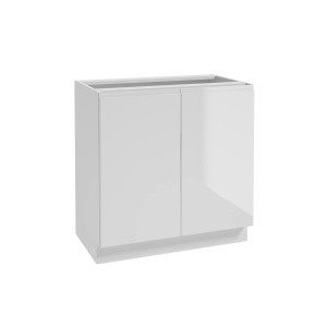 Biała szafka dolna do zabudowy kuchennej, część zestawu mebli t.b.t.