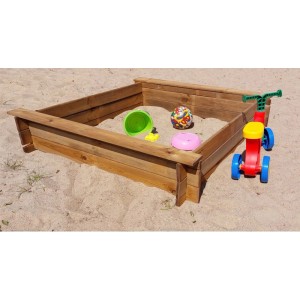 Werth-Holz Piaskownica z matą - 120x120x24 cm