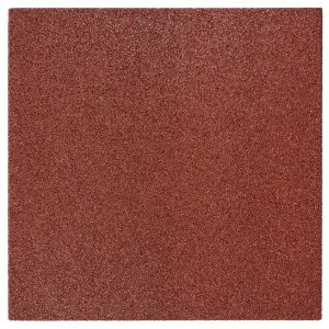 Kwadratowa, czerwona mata gumowa do urządzeń zabawowych.