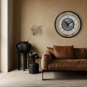STYLER Zegar 3D CLOCK JACOB CL001 śr. 57 cm czarno-brązowy