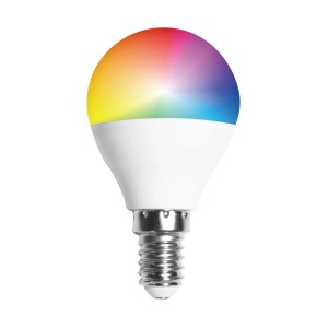 Żarówka LED E14 t.b.t. ze zmianą koloru, biała oprawka.