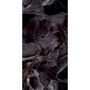 Ciemna płytka podłogowa z efektem marmuru do wnętrz.