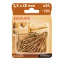 Wkręty do płyt wiórowych KOELNER 3,5x45mm, 24 sztuki, złote.