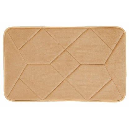 Dywanik łazienkowy 50 x 80 cm beżowy tłoczony