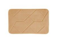 Dywanik łazienkowy 50 x 80 cm beżowy tłoczony