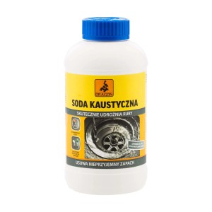 Butelka sody kaustycznej do czyszczenia rur. Środek do udrażniania rur.