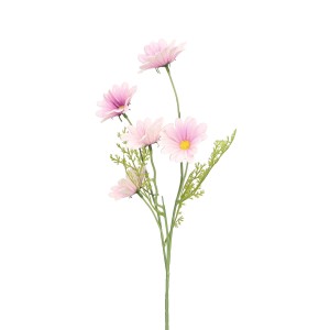 t.b.t. Sztuczny kwiat z delikatnymi różowymi kwiatami i zielonymi liśćmi.