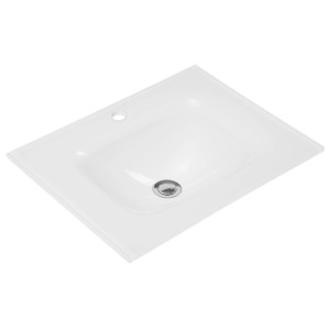 t.b.t. umywalka ceramiczna, umywalka nablatowa w kolorze białym.