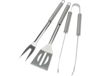 Zestaw przyborów BBQ inox - 7,5 x 5 x 37 cm