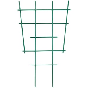 Dwie zielone, proste kratki do kwiatów (44 cm) z tworzywa sztucznego do roślin doniczkowych.