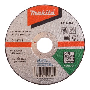 Tarcza tnąca Makita 115 mm do szlifierek kątowych, do obróbki kamienia.