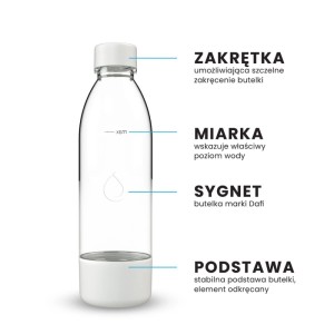 Dafi Butelka do saturatora PushAir Krajobraz piaskowa - 0,7 l